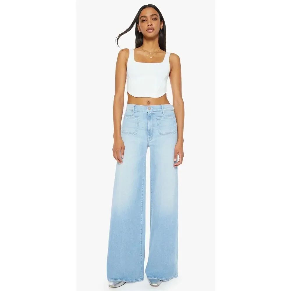 Mother Undercover Sneak Patch Pocket Jeans in Friendly Reminder Size 29